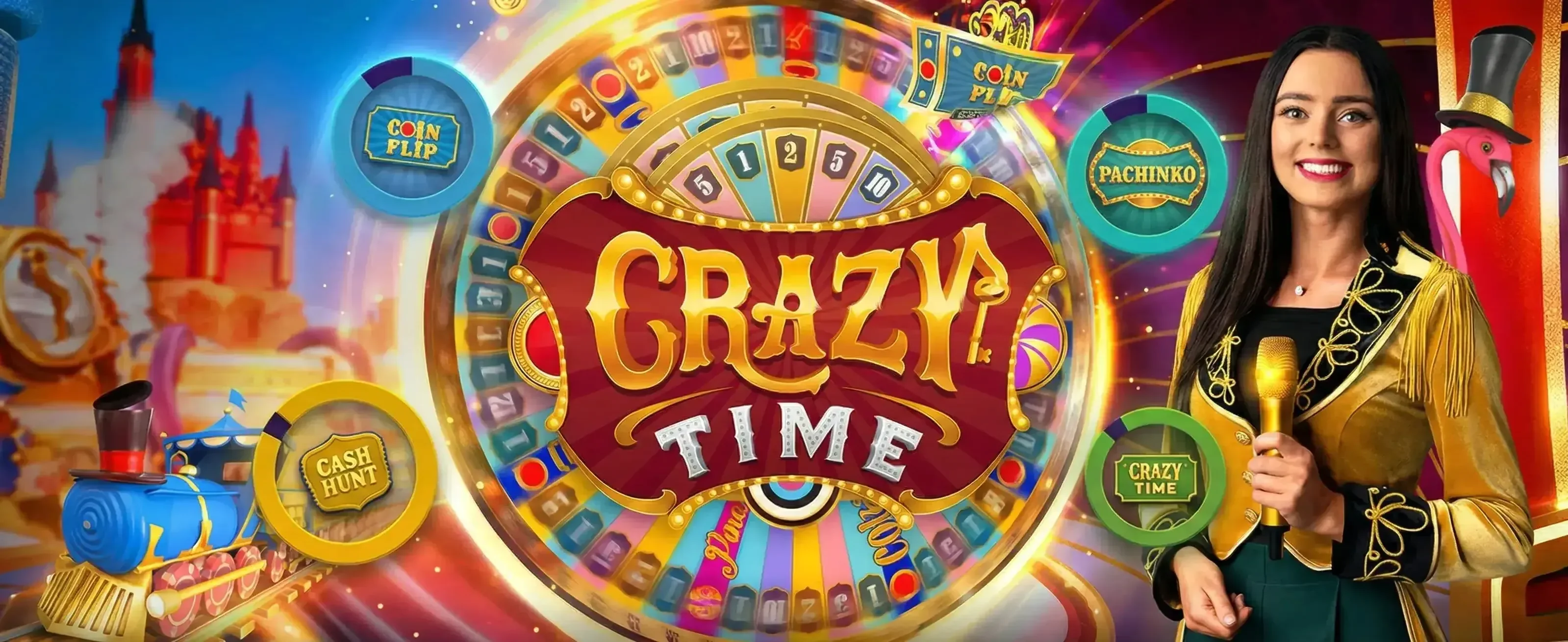 Crazy Time tracker interface with recent spins and filter panels