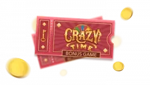 Crazy Time bonus result screen with a high multiplier