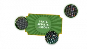 Crazy Time recent results table with timestamped spin rows